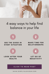 Pinterest Pin for Finding Balance