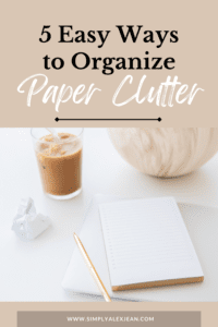 Pinterest Pin on Paper Decluttering
