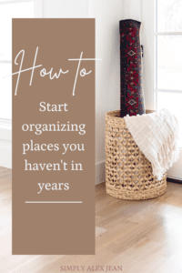 Pinterest Pin about How to start organizing