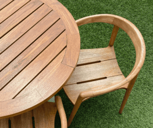 Image of patio furniture showing you need to take time during summer cleaning to clean your outdoor furniture. 
