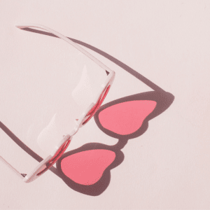 Image of heart shaped glasses.