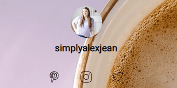 Image of social media link in bio to grow pinterest audience.